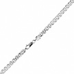 Женская цепь серебряная, плетение нонна, с алмазными гранями, шириной 2,6 мм