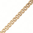 Цепь из розового золота 585 пробы, тип плетения нонна, шириной 5.2 мм