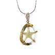 Бриллиантовая подвеска «Морская звезда», украшена цитрином, из розового золота 585 пробы