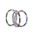 Кольцо из серебра состоит из трех колец, с цветной эмалью от Frank Trautz