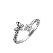 Аккуратное серебряное кольцо на фалангу с бабочкой