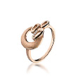 Кольцо из розового золота от Breuning, с 4 бриллиантами 0,02 карат