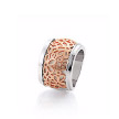 Красивое кольцо Breuning из серебра с красной позолотой и керамической вставкой Corian ®