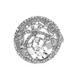 Кольцо серебряное женское с россыпью фианитов