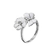 Серебряное кольцо «Бабочка на цветке» с эмалью и сапфиром 0,03ct, Roberto Bravo