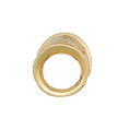 Серебряное кольцо с желтой позолотой и белой эмалью, Graziella, модель Natura14