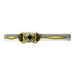 Зажим для галстука из комбинированного золота 750 пробы с бриллиантами