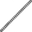 Браслет из серебра с чернением, оригинального плетение «Питон» ширина 6 мм