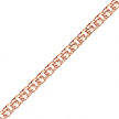 Браслет из розового золота, плетения ручной бисмарк, ширина 4 мм