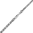 Мужской браслет из серебра, византийского плетения, шириной 4,5 мм