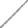 Мужской серебряный браслет византийского квадратного плетения, ширина 5 мм