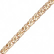 Классический браслет из розового золота 585 пробы, тип плетения - одинарная черепашка