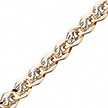 Оригинальный  браслет комбинированного  золота 585 пробы плетение нона, бисмарк с волной
