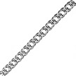 Серебряный браслет, плетение Двойной ромб, диаметр проволоки 1,5 мм