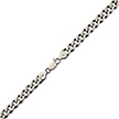 Черненый серебряный браслет «Панцирного» плетения покрытый палладием, шириной 0,7 см