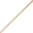 Золотой браслет плетение двойной ромб, с алмазной гранью 0,3 см