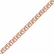 Толстая цепь из розового золота, плетение ручной бисмарк, ширина 7.5 мм