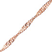 Тонкая цепочка из розового золота, плетение сингапур, ширина 1 мм