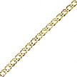 Цепь из желтого золота, плетение двойной ромб, ширина 3 мм