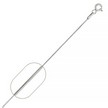 Серебряная цепь с родированием, плетение Снейк квадратный мягкий, диаметр проволоки 0,1 мм