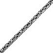 Мужская цепь из серебра с чернением  «Византина круглая», ширина 0,5 мм