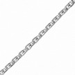 Серебряная цепь с родированием, плетение Якорь прямоугольный, диаметр проволоки 1,2 мм