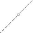 Серебряная цепь с родированием, плетение Роло, диаметр проволоки 0,4 мм