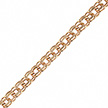 Крупная цепь из розового золота 585 пробы, классическое плетение бисмарк ручной