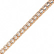 Классическая цепь  из белого и розового золота 585 пробы, тип плетения- Русский бисмарк