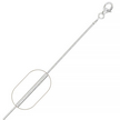 Серебряная цепь с родированием, плетение Снейк, диаметр проволоки 0,25 мм