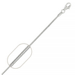Серебряная цепь с родированием, плетение Снейк, диаметр проволоки 0,3 мм