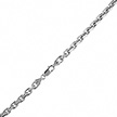 Мужская якорная цепь из родированного серебра с алмазными гранями шириной 0,6 см
