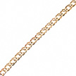 Классическая цепочка из розового золота 585 пробы, плетение двойной ромб, ширина 2,2 мм