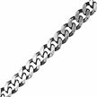 Толстая серебряная цепь с родированно-черненным покрытие, плетение «Панцирь», ширина 1 см