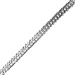 Цепь панцирного плетения из серебра ширина 8 мм