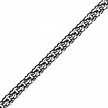 Цепь серебряная с чернением ширина 5.5 мм плетение ручной бисмарк