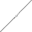 Родированная серебряная цепочка «мягкий снейк», шириной 3 мм