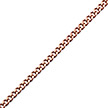 Цепь пустотелая из розового золота, плетение панцирь, ширина 3,3 мм