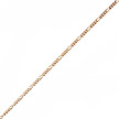 Цепь из розового золота, плетение фигаро 3+1 с алмазной гранью, ширина 1,4 мм