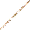 Цепочка из розового золота, плетение ромб двойной пустотелый с алмазной гранью, ширина 2,6 мм