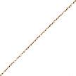 Цепочка перлина шарик-бочка из розового золота, шириной 2 мм