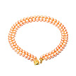 Ожерелье из крупного жемчуга цвета оранж