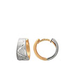 Серьги кольца из комбинированного золота