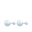 Серебряные серьги шарики в стиле «Диор»,  нежно-голубого цвета
