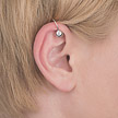 Серебряная сережка каффа на верхнюю часть уха