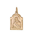 Золотая иконка нательная Пресвятая Богородица Владимирская