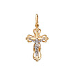 Православный крест из комбинированного золота