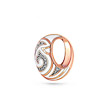 Подвеска-кольцо из розового золота с бриллиантами и эмалью