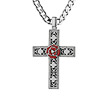 Серебряный крест с бриллиантами и эмалью, от бренда Kabarovsky