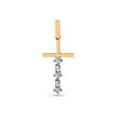 Крест из желтого золота с бриллиантами